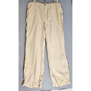 VICTORINOX Pants Mens 40 Swiss Army Utility 100% Linen Beige 40 X 32